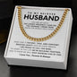 To My Husband Cuban Link Chain Gift