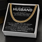 To My Husband Cuban Link Chain Gift