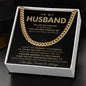To My Husband Cuban Link Chain Gift