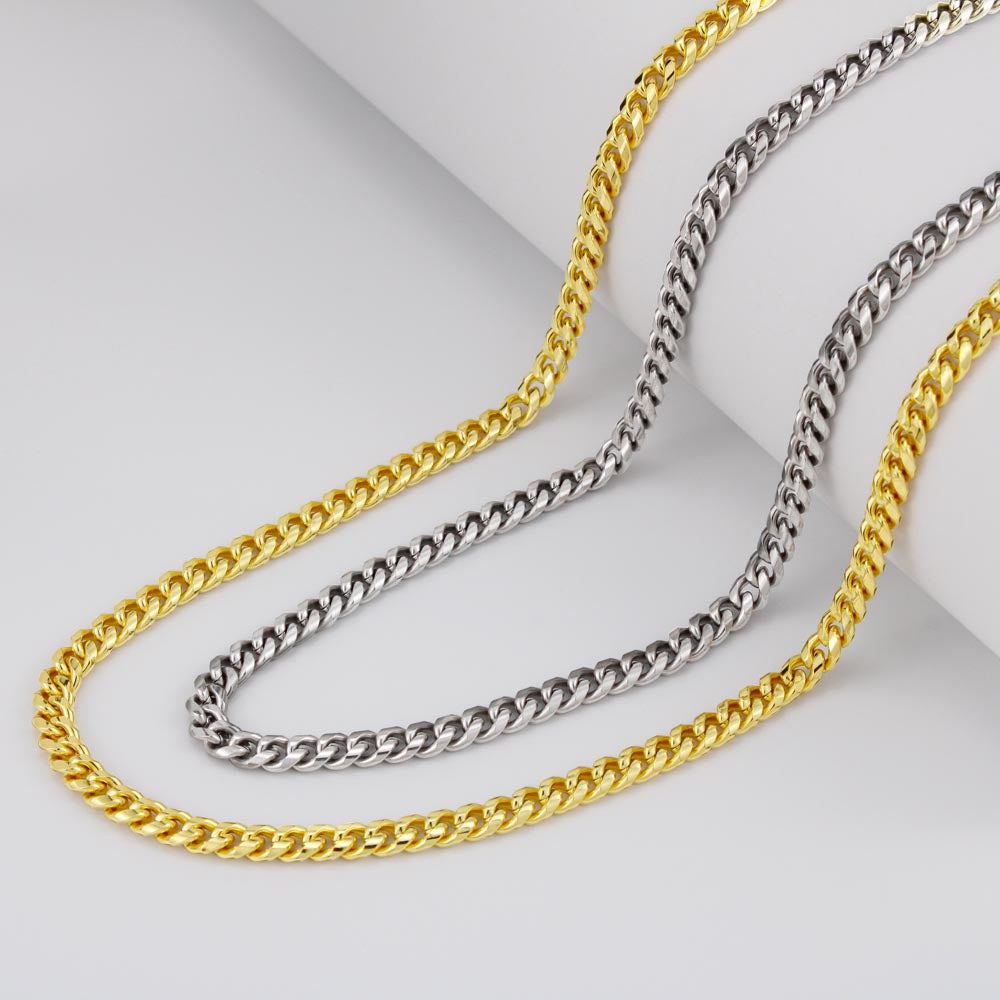 Dad Cuban Link Chain Necklace Gift from Daughter