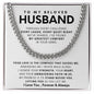 To My Husband Cuban Link Chain Gift