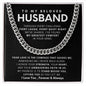 To My Husband Cuban Link Chain Gift
