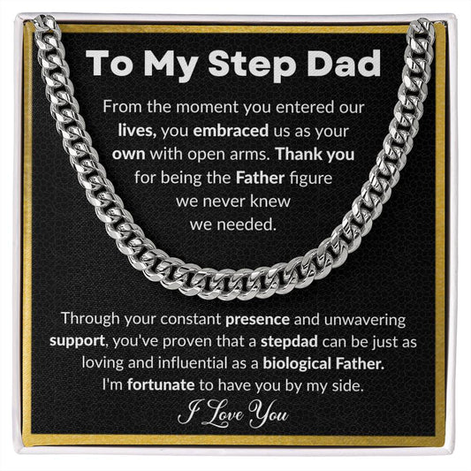 Step Dad Cuban Link Cuban Chain for Men-[Heartfelt Family Gift]