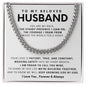 To My Husband Cuban Link Chain Gift