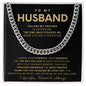 To My Husband Cuban Link Chain Gift