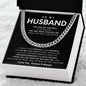 To My Husband Cuban Link Chain Gift