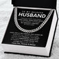 To My Husband Cuban Link Chain Gift
