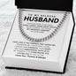 To My Husband Cuban Link Chain Gift