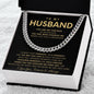 To My Husband Cuban Link Chain Gift