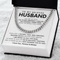 To My Husband Cuban Link Chain Gift