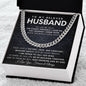 To My Husband Cuban Link Chain Gift