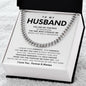 To My Husband Cuban Link Chain Gift
