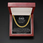 Dad Cuban Link Chain Necklace Gift from Daughter