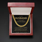 To My Husband Cuban Link Chain Gift