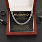 To My Husband Cuban Link Chain Gift