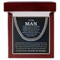 Cuban Link Chain Necklace for Husband  or Soulmate