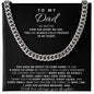 Dad Cuban Link Chain Necklace Gift from Daughter