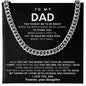 Dad Cuban Link Chain Necklace Gift from Daughter