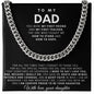 Dad Cuban Link Chain Necklace Gift from Daughter