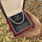 Dad Cuban Link Chain Necklace Gift from Daughter