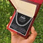 Dad Cuban Link Chain Necklace Gift from Daughter