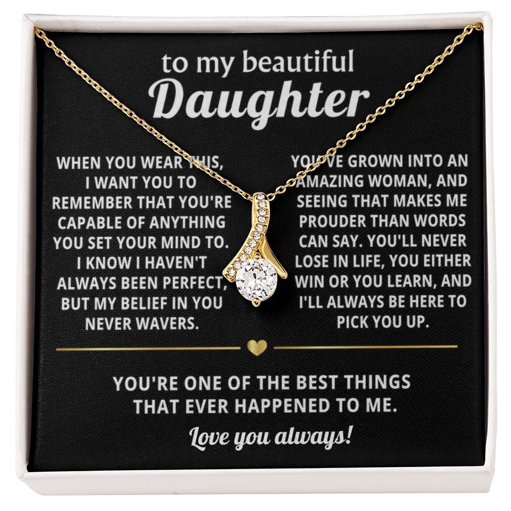 To My Daughter Alluring Beauty Necklace Gift