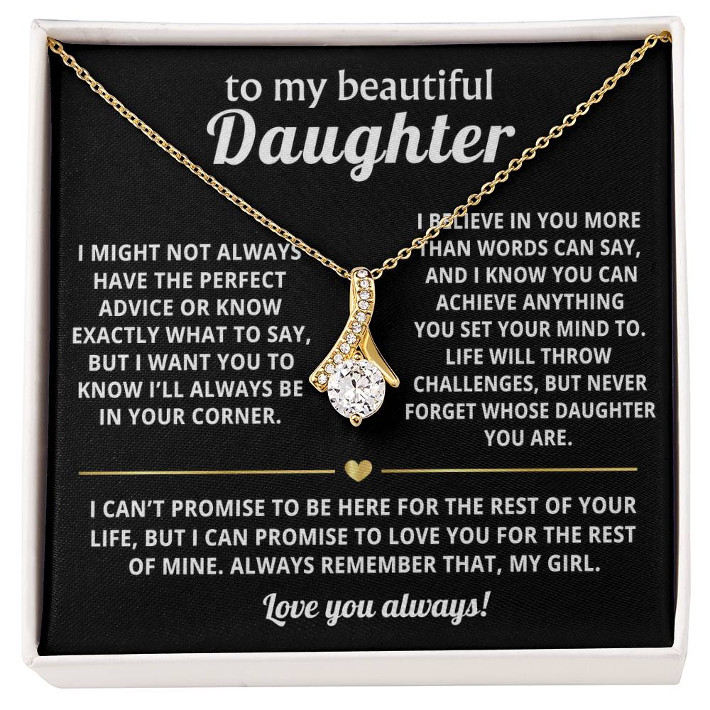 To My Daughter Alluring Beauty Necklace Gift