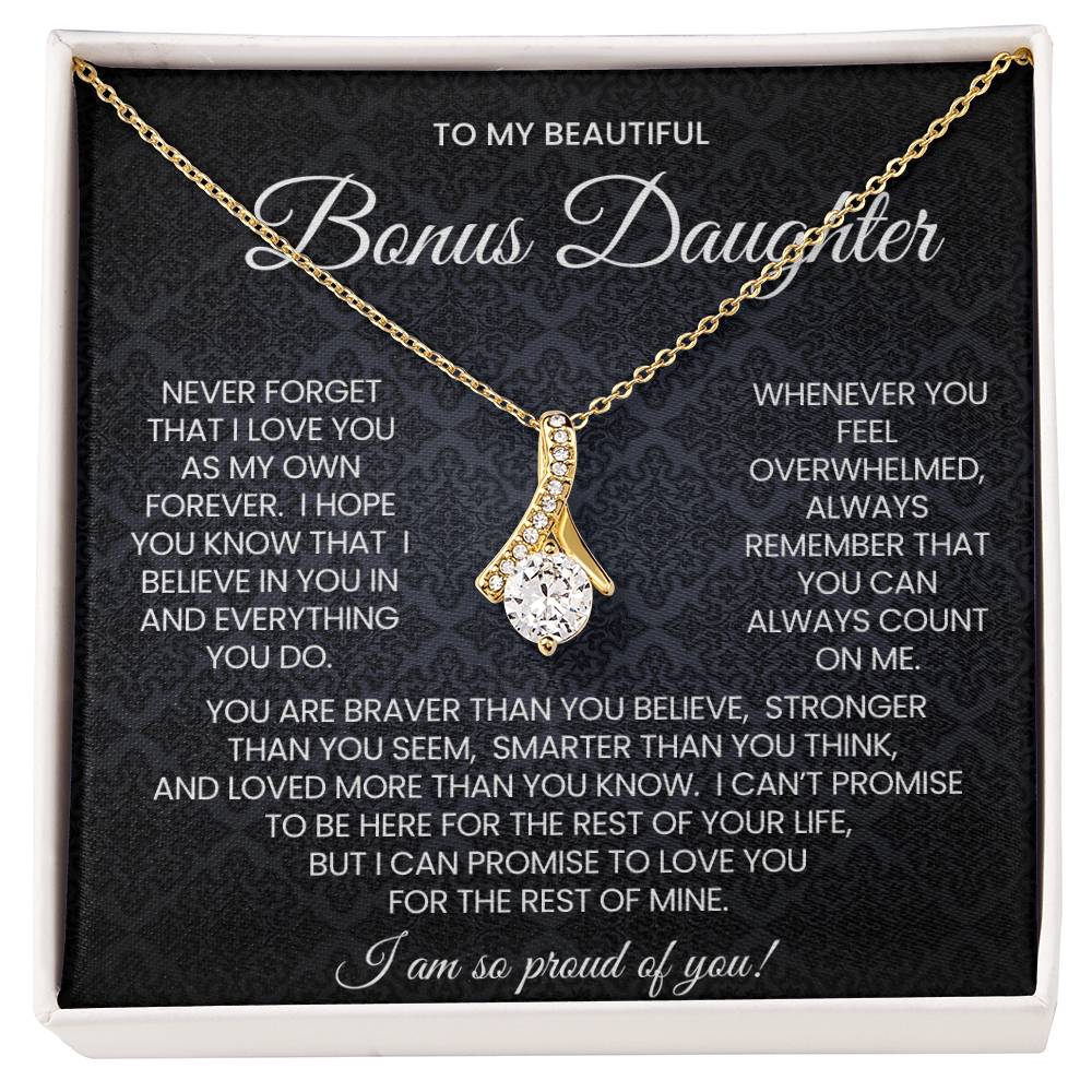 Bonus Daughter Alluring Beauty Necklace Gift
