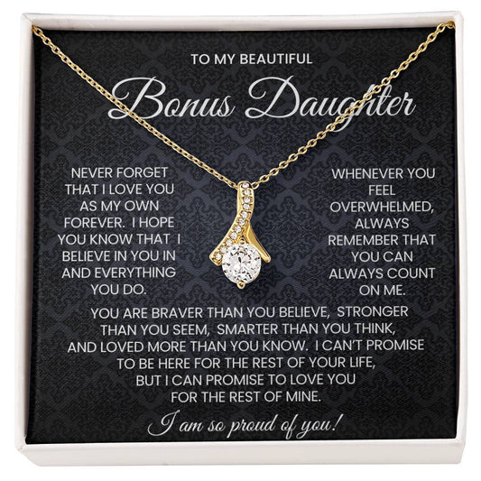 Bonus Daughter Alluring Beauty Necklace Gift