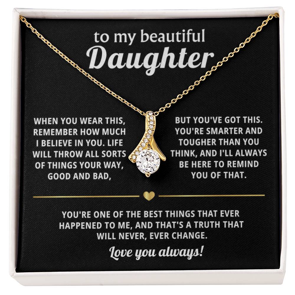 To My Daughter Alluring Beauty Necklace Gift