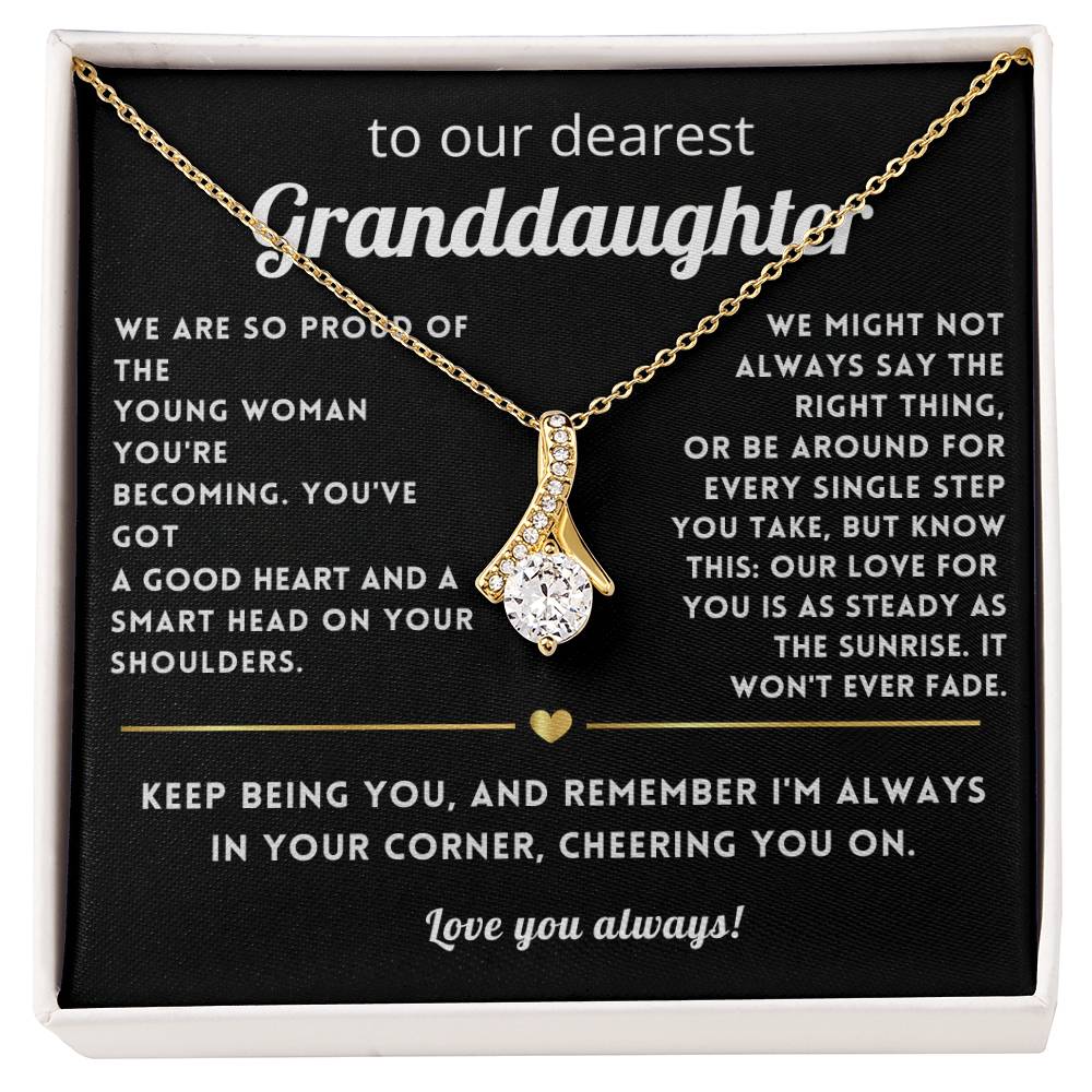 Granddaughter Petite Ribbon Necklace