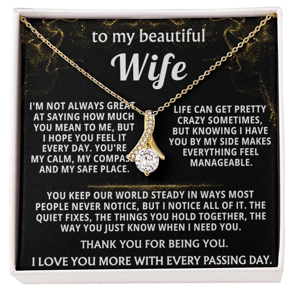 To My Wife Alluring Beauty Necklace Gift