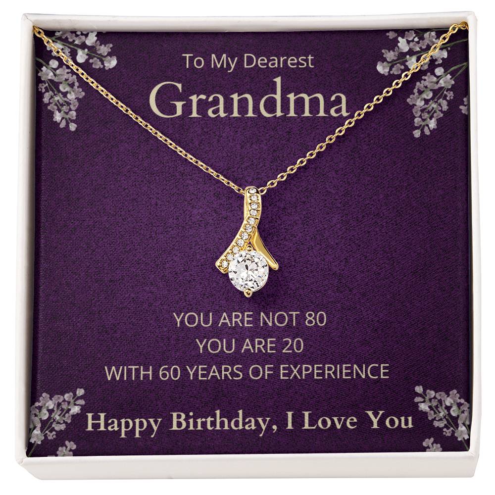 Grandma 80th Birthday Alluring Beauty Necklace-[Heartfelt Family Gift]