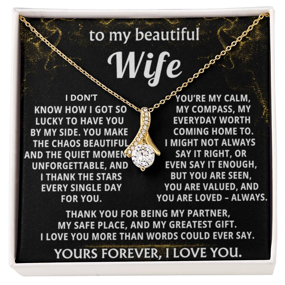 To My Wife Alluring Beauty Necklace Gift