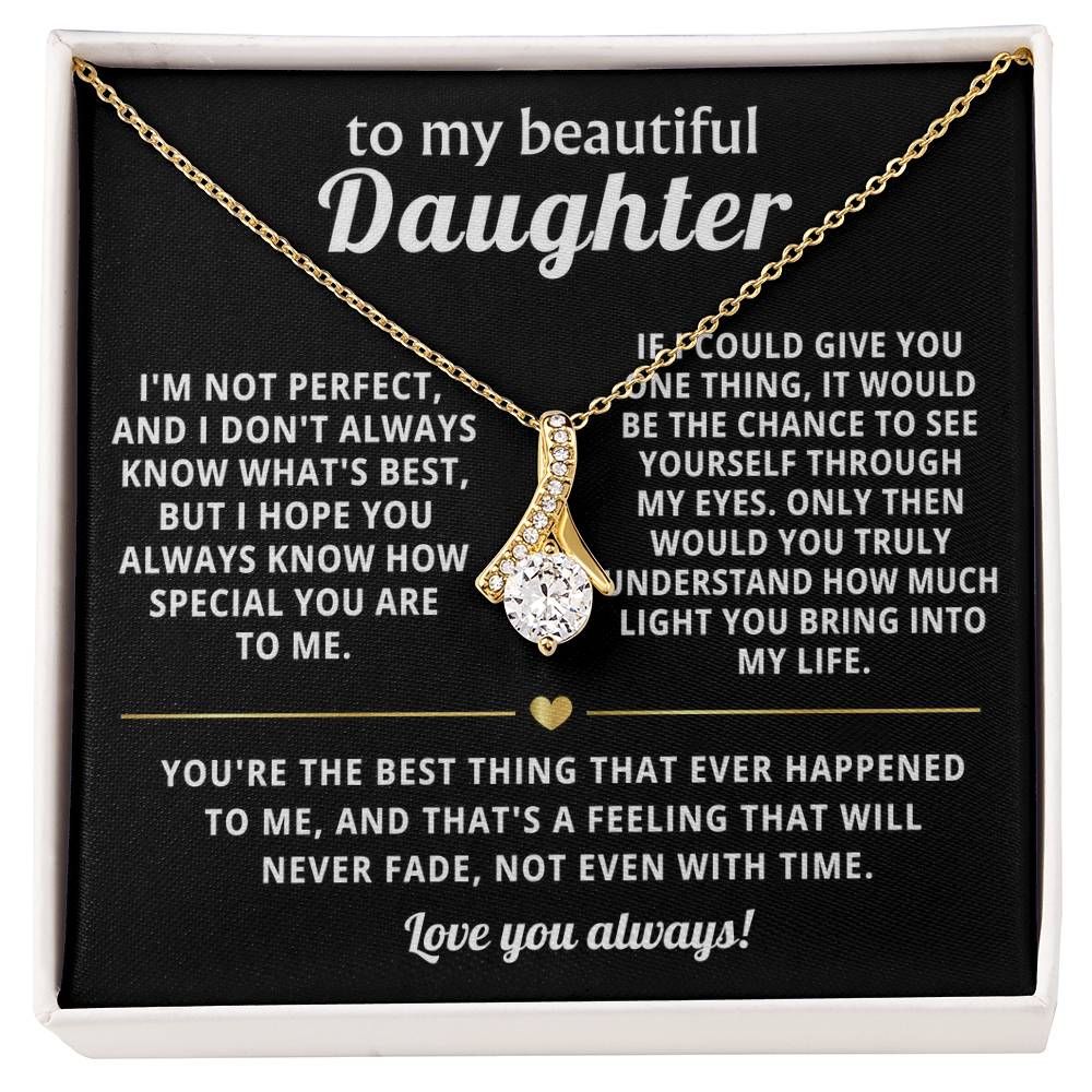 To My Daughter Alluring Beauty Necklace Gift