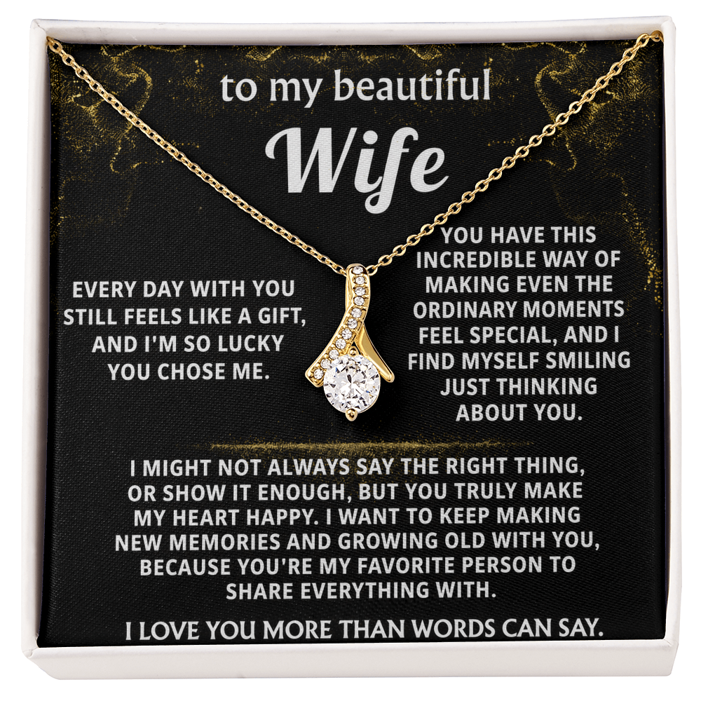 To My Wife Alluring Beauty Necklace Gift