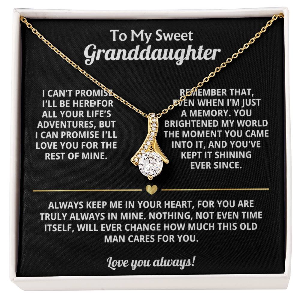 Granddaughter Petite Ribbon Necklace