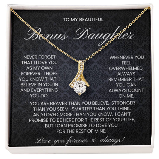 Bonus Daughter Alluring Beauty Necklace Gift