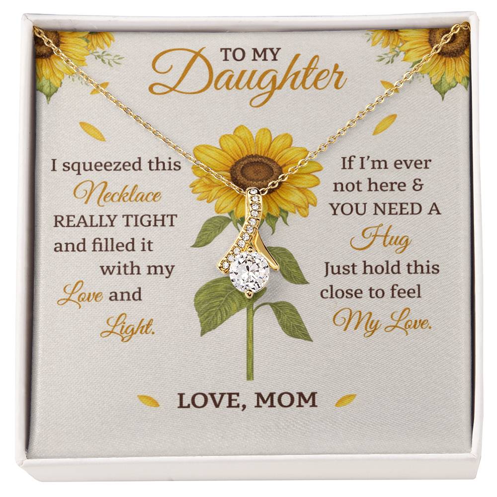 Daughter Alluring Beauty Sunflower  Necklace Gift