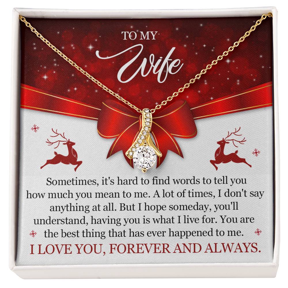 Christmas Gift for Wife To My Wife Necklace Elegant and Meaningful-[Heartfelt Family Gift]
