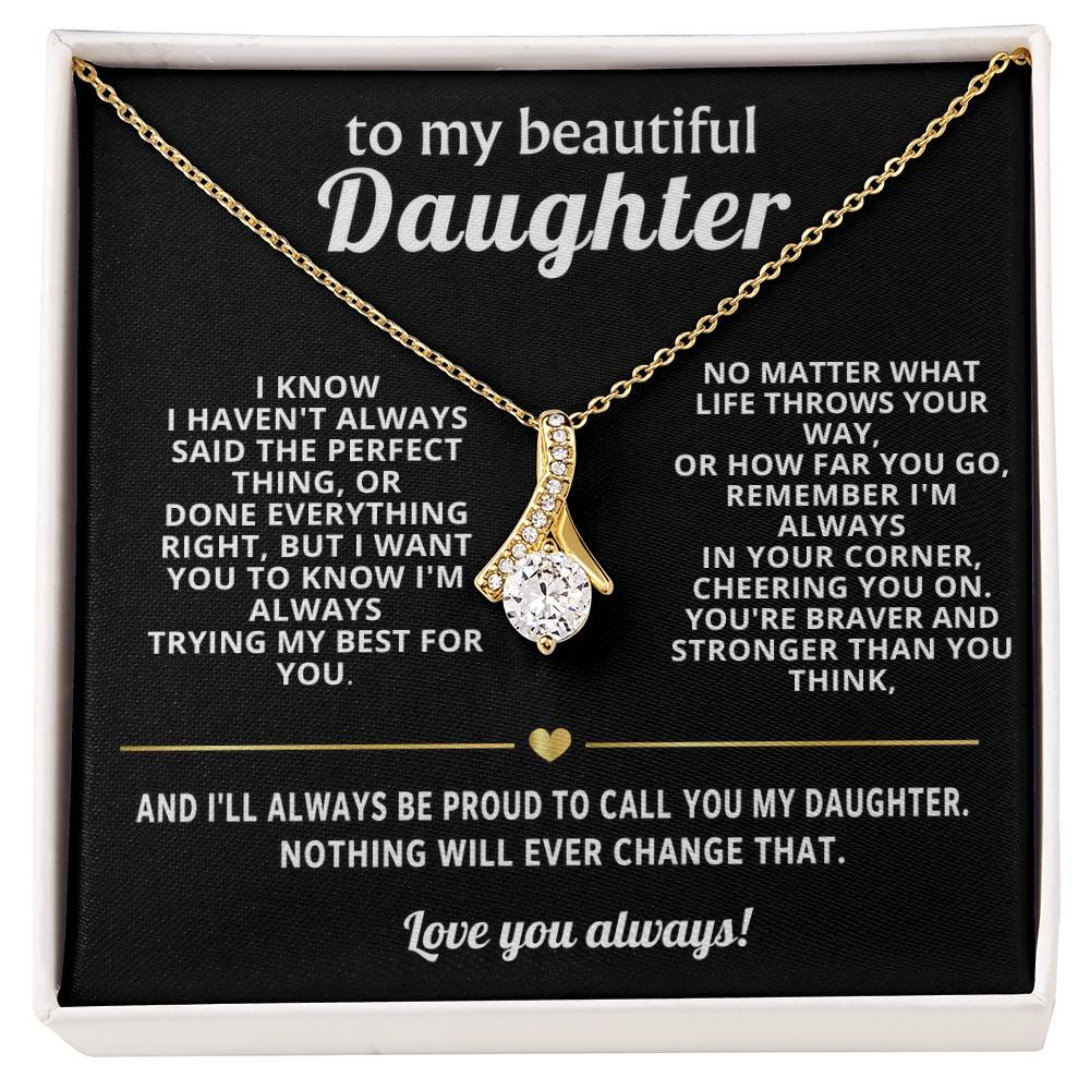 To My Daughter Alluring Beauty Necklace Gift