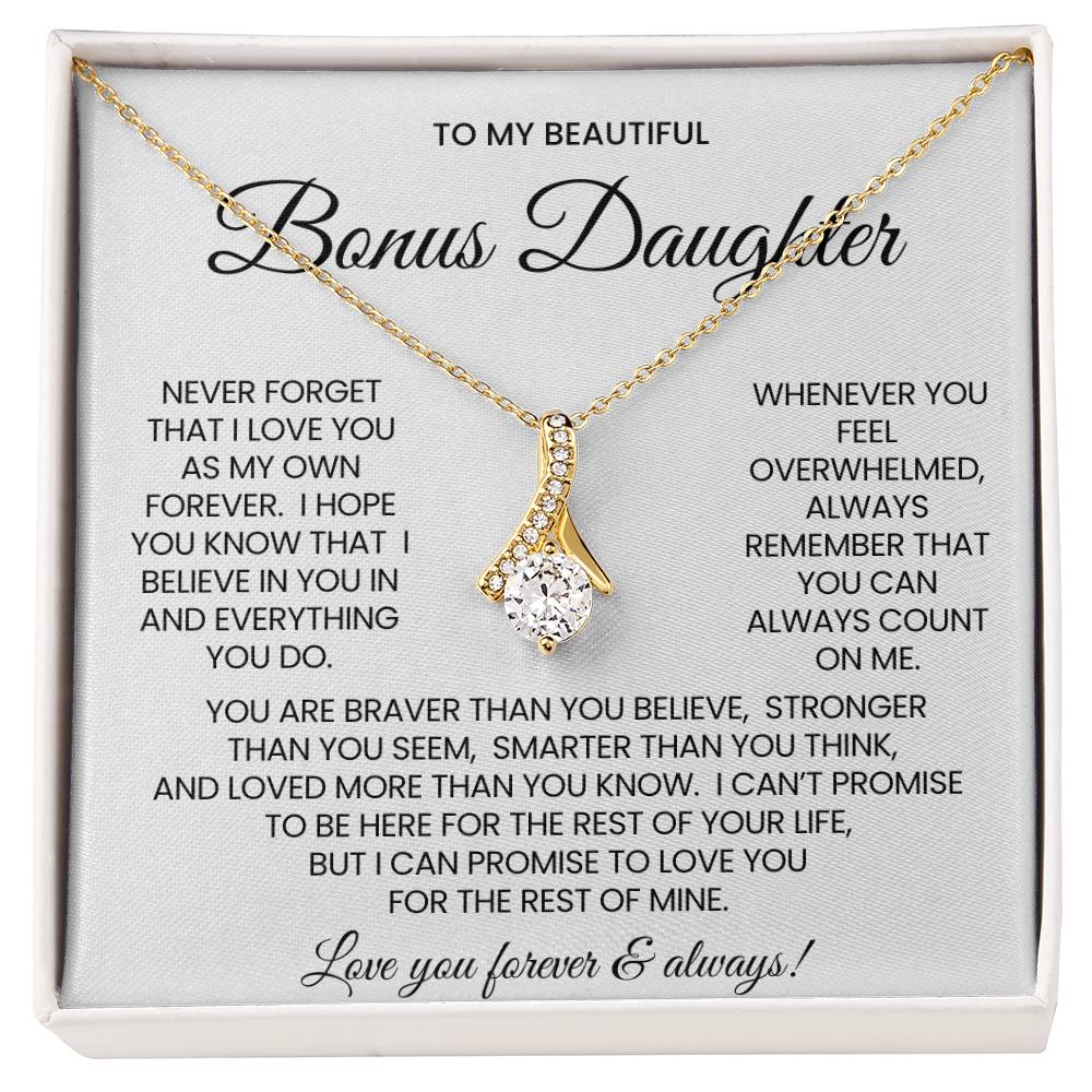Bonus Daughter Alluring Beauty Necklace Gift