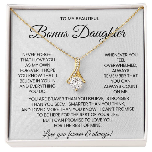 Bonus Daughter Alluring Beauty Necklace Gift