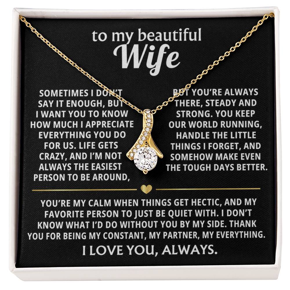 To My Wife Alluring Beauty Necklace Gift
