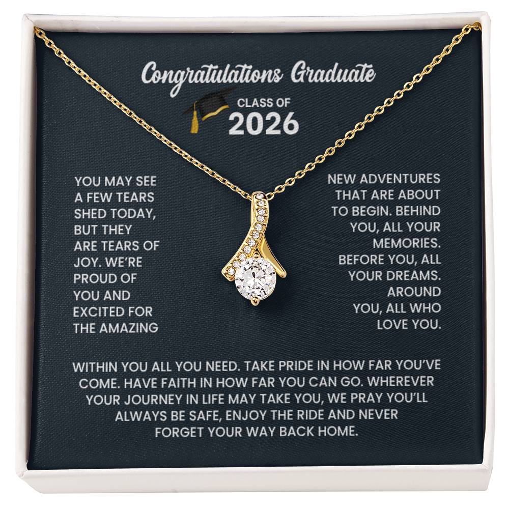 Class of 2026 Necklace - Petite Ribbon