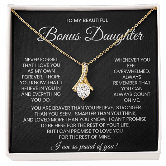 Bonus Daughter Alluring Beauty Necklace Gift