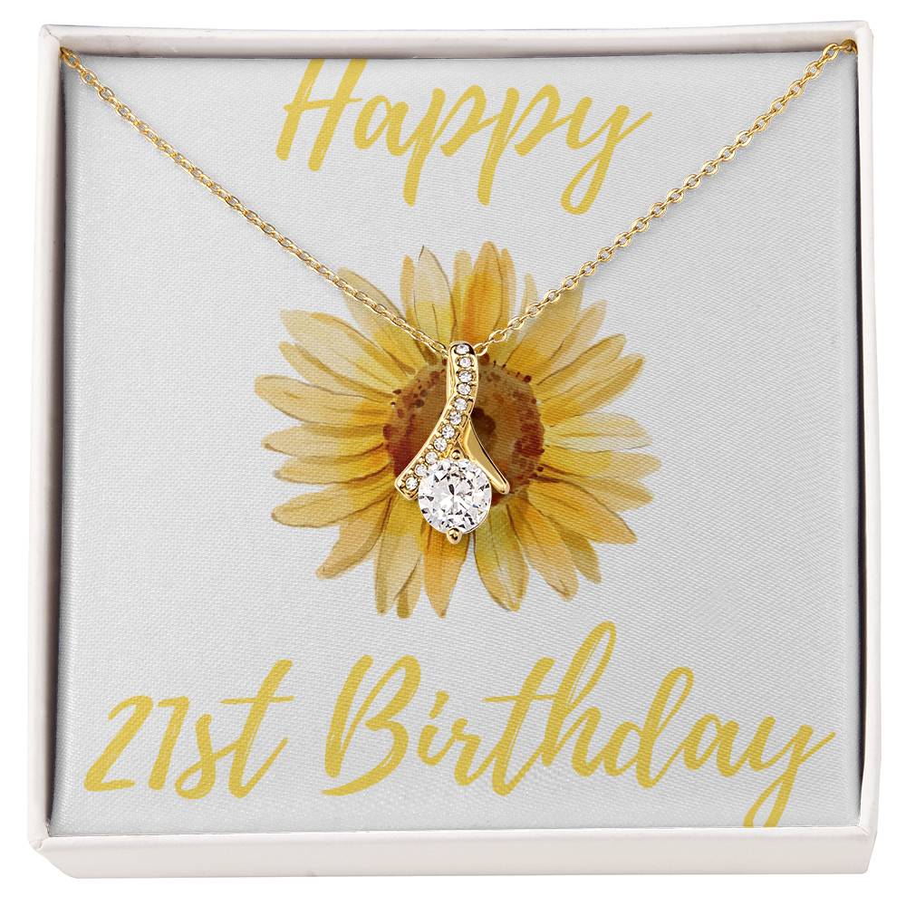 Happy 21st Birthday Alluring Beauty Necklace-[Heartfelt Family Gift]