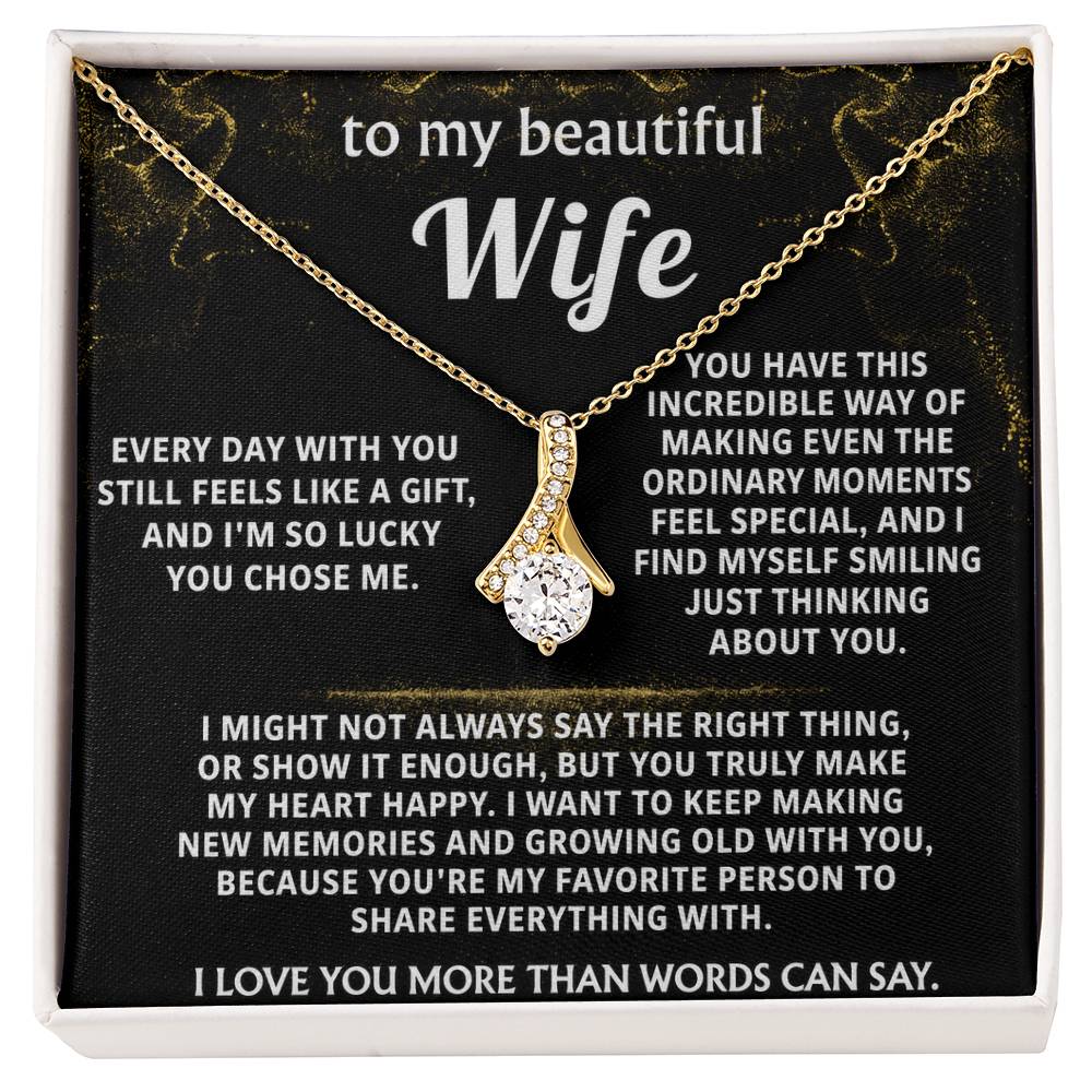 To My Wife Alluring Beauty Necklace Gift