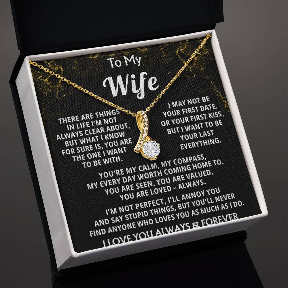 To My Wife Alluring Beauty Necklace Gift