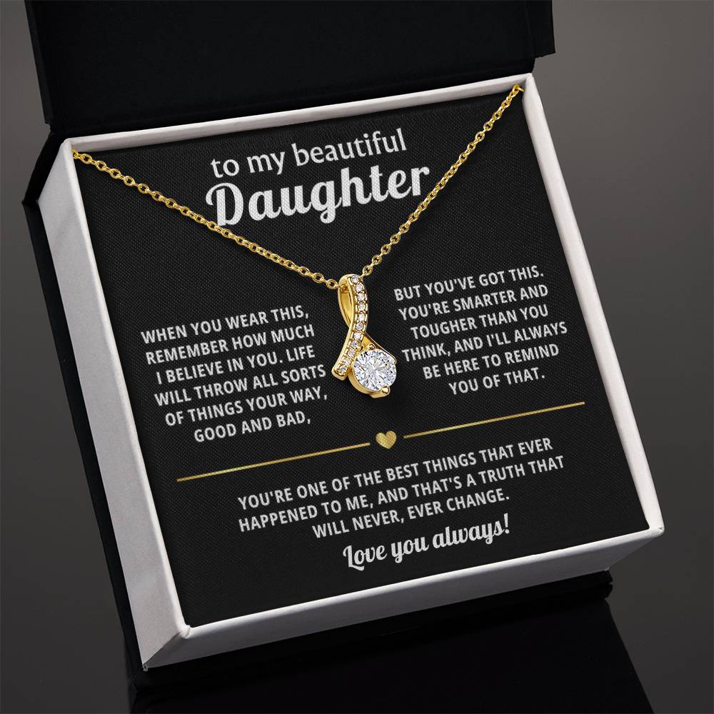 To My Daughter Alluring Beauty Necklace Gift